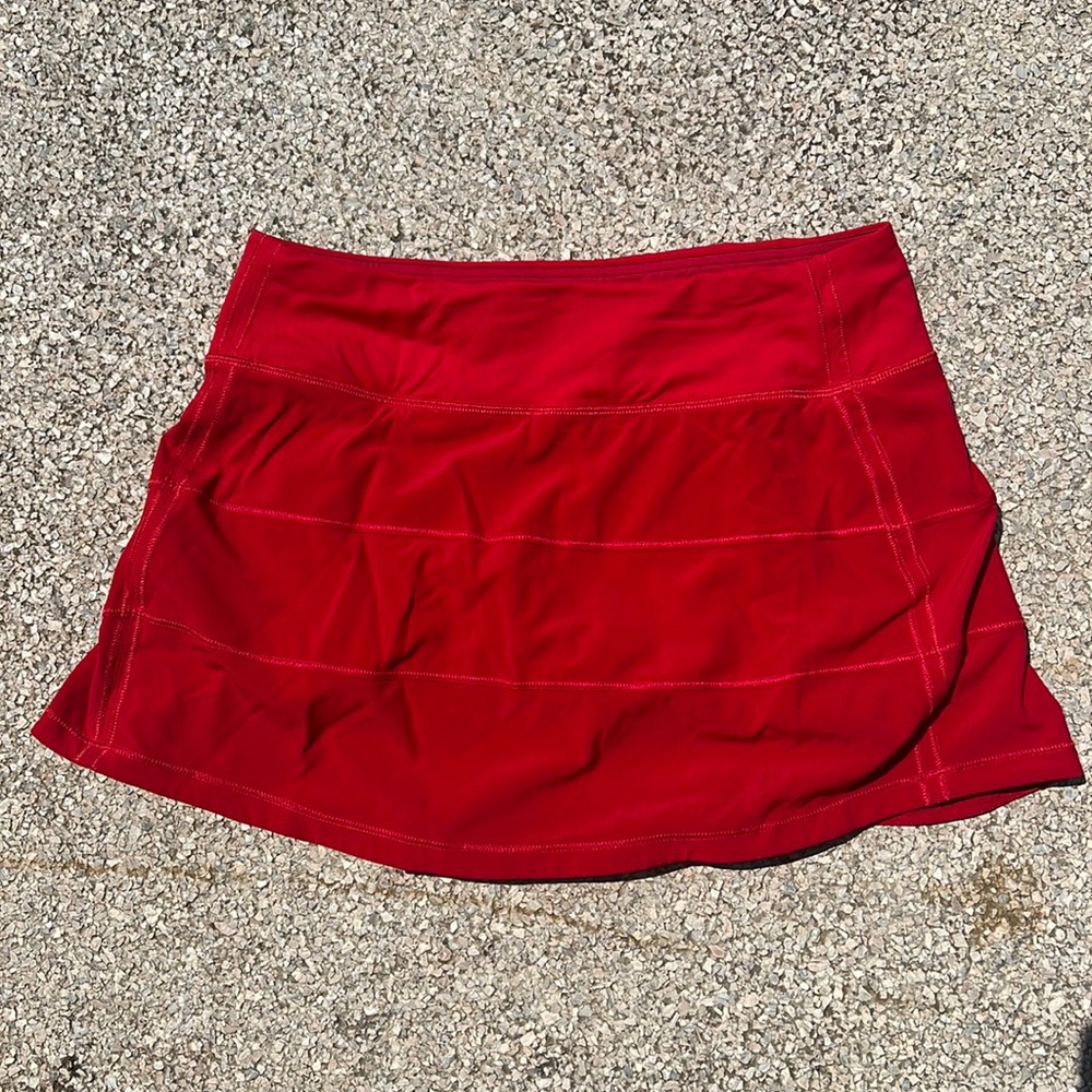 Red size 4 lululemon skirt